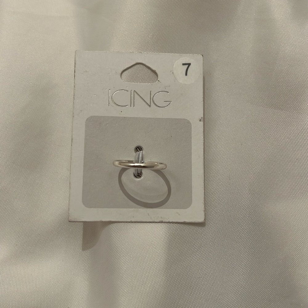 “Bundle 10 for $13” women’s minimalist simple silver tone icing ring